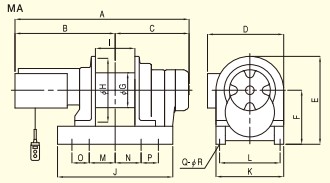 TKK MA型電動(dòng)卷揚(yáng)機(jī)尺寸圖 TKK MA型電動(dòng)卷揚(yáng)機(jī)尺寸圖
