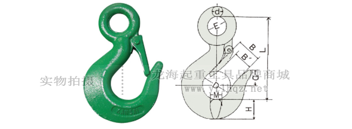 KANSAI配重吊鉤尺寸圖 KANSAI配重吊鉤尺寸圖